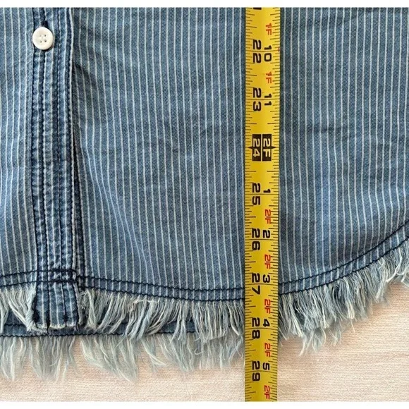 Hester Orchard Shirt Blue Stripe Tencel Western Button Down Sz Med NWT Farmcore - Picture 12 of 12